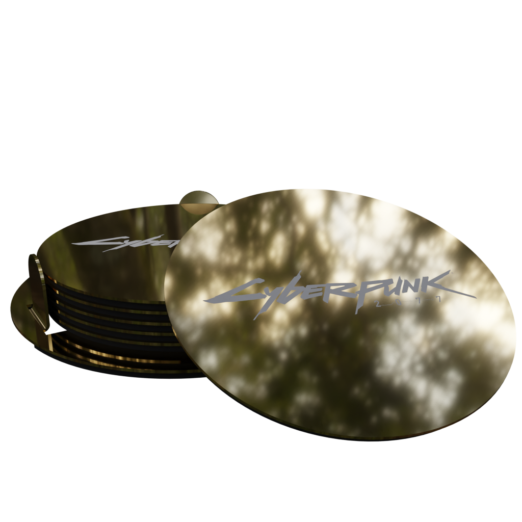 Glassbrikker Messingfarget