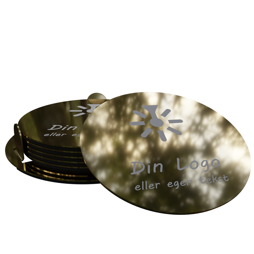 Glassbrikker Messingfarget
